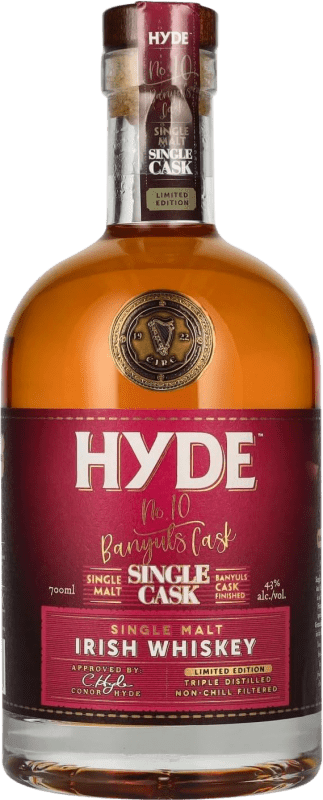 71,95 € | Whisky Single Malt Hyde Nº 10 Banyuls Single Cask — Fût Unique, Édition Limitée Irlande 70 cl