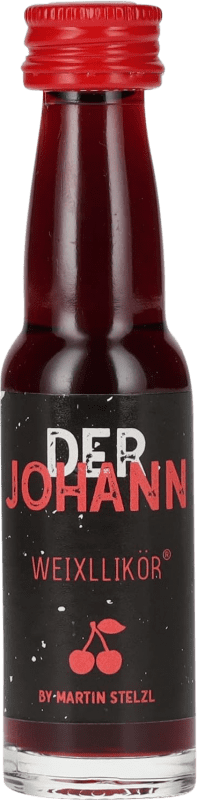 Spedizione Gratuita | Scatola da 30 unità Liquori Der Johann Weichselsaftlikör Austria Bottiglietta Mignon 2 cl