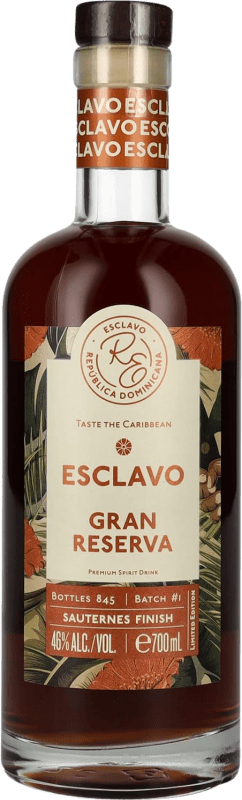 Envoi gratuit | Rhum Esclavo Sauternes Finish Grande Réserve République Dominicaine 70 cl