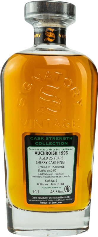 Бесплатная доставка | Купажированный виски Signatory Vintage At Auchroisk Cask Strength — Бочковая крепость, Collection — Коллекция Объединенное Королевство 25 Лет 70 cl