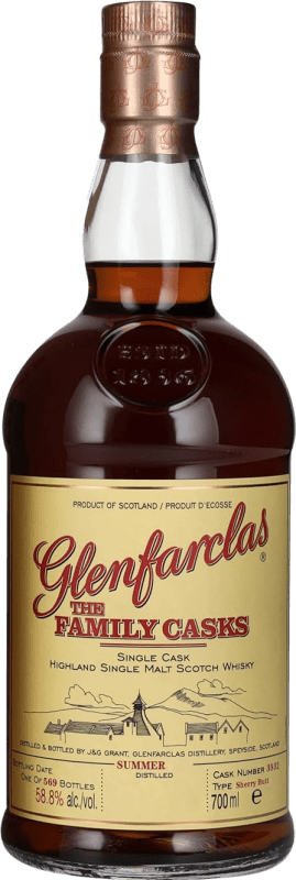 Бесплатная доставка | Односолодовый виски Glenfarclas The Family Casks Summer Sherry Butt Cask Finish — Финишная выдержка в бочке Объединенное Королевство 70 cl