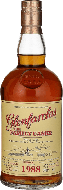 免费送货 | 威士忌单一麦芽威士忌 Glenfarclas The Family Casks Summer Refill Sherry Butt 英国 70 cl