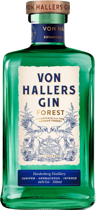 Envio grátis | Gin Von Hallers Gin Forest Alemanha Garrafa Medium 50 cl