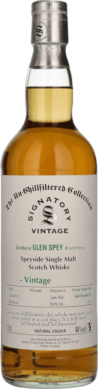 51,95 € | Whisky Blended Signatory Vintage The Un-Chillfiltered Collection at Glen Spey Reino Unido 10 Anos 70 cl
