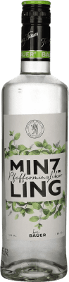 Licores Franz Bauer. Minzling Pfefferminzlikör Garrafa Medium 50 cl