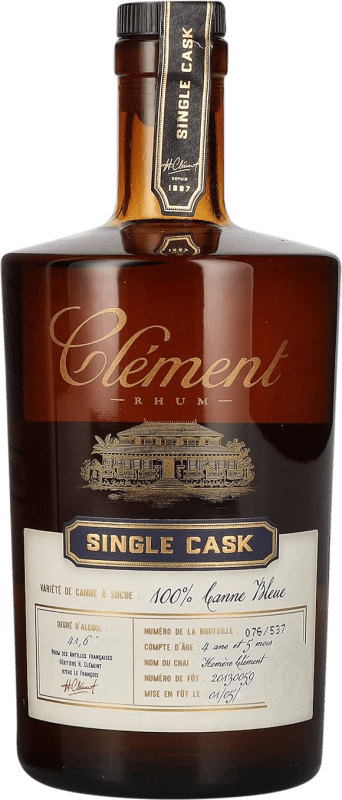 49,95 € Spedizione Gratuita | Rum Clément Canne Bleue Trés Vieux Agricole Single Cask — Botte Singolo VO Very Old — Molto Vecchio Bottiglia Medium 50 cl