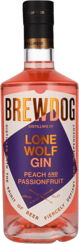 Free Shipping | Gin BrewDog LoneWolf Peach & Passion Fruit United Kingdom 70 cl