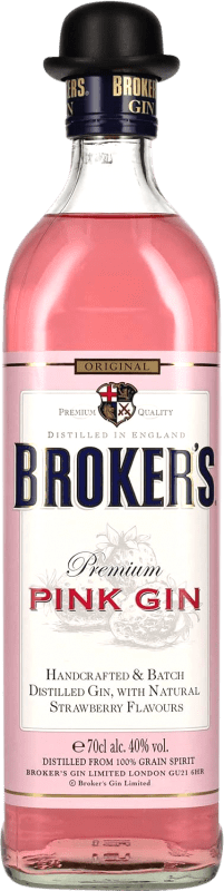 25,95 € | Genever Gin Broker's Pink — Rosé Großbritannien 70 cl Strawberry — Erdbeere