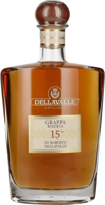 Envio grátis | Aguardente Grappa Dellavalle Reserva Itália 15 Anos 70 cl