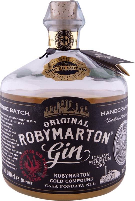 175,95 € Envio grátis | Genever Gin Roby Marton Garrafa Especial 2 L