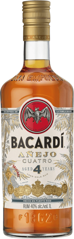 Envio grátis | Rum Bacardí Caribeño Premium Carvalho Reino Unido 4 Anos 1 L