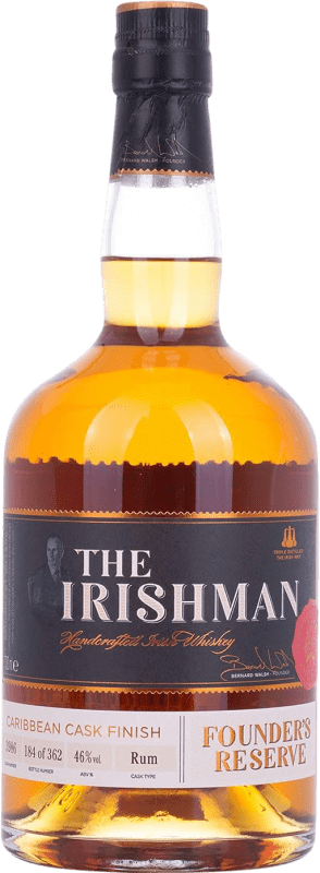 Envoi gratuit | Rhum The Irishman Founder's Caribbean Cask Finish Réserve Irlande 70 cl