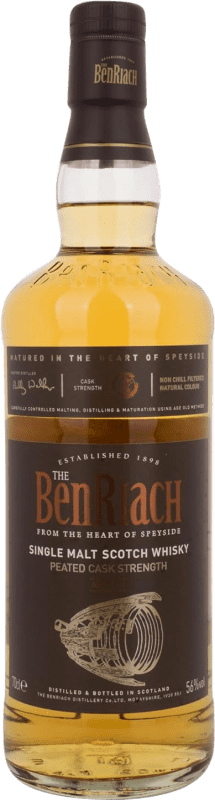 Envoi gratuit | Blended Whisky The Benriach Peated Cask Strength Royaume-Uni 70 cl