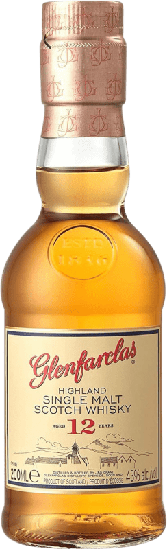 Envio grátis | Whisky Single Malt Glenfarclas Highlands Reino Unido 12 Anos Garrafa Pequena 20 cl