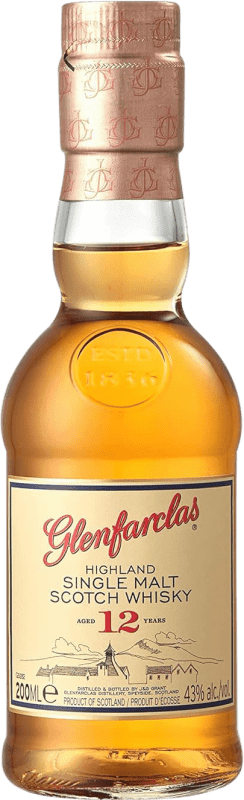 Envoi gratuit | Whisky Single Malt Glenfarclas Highlands Royaume-Uni 12 Ans Petite Bouteille 20 cl