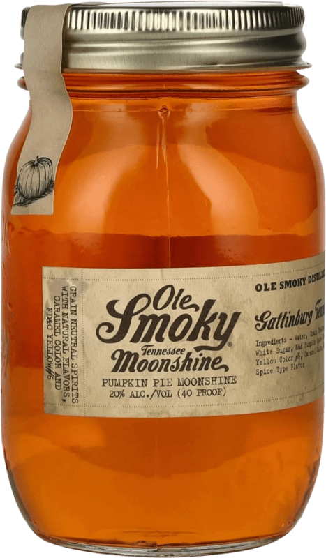 Free Shipping | Blended Whisky Ole Smoky Moonshine Tennessee United States Medium Jar 50 cl Pumpkin, Vanilla