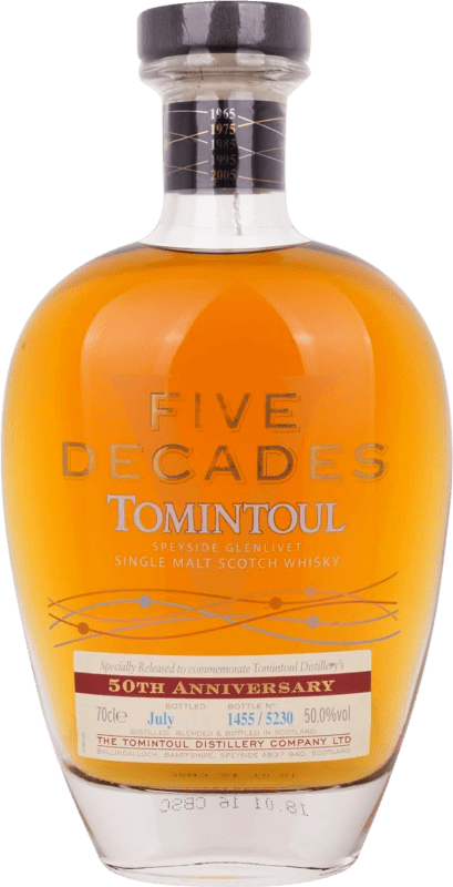 Envoi gratuit | Blended Whisky Tomintoul Five Decades 50 Anniversary Special Release Royaume-Uni 70 cl