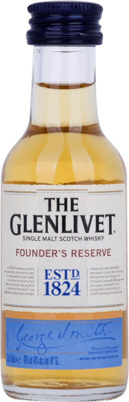 Free Shipping | Whisky Blended Glenlivet Founder's Selection Reserve United Kingdom Miniature Bottle 5 cl