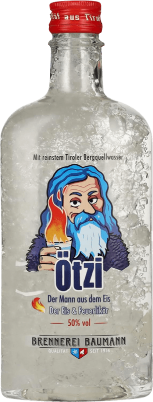 Envío gratis | Licores Baumann Ötzi Eis Feuerlikör Alemania Botella Medium 50 cl