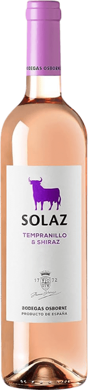 3,95 € | Розовое вино Osborne Solaz Tempranillo & Shiraz Rosado Кастилья-Ла-Манча Испания Merlot, Syrah, Petit Verdot 75 cl