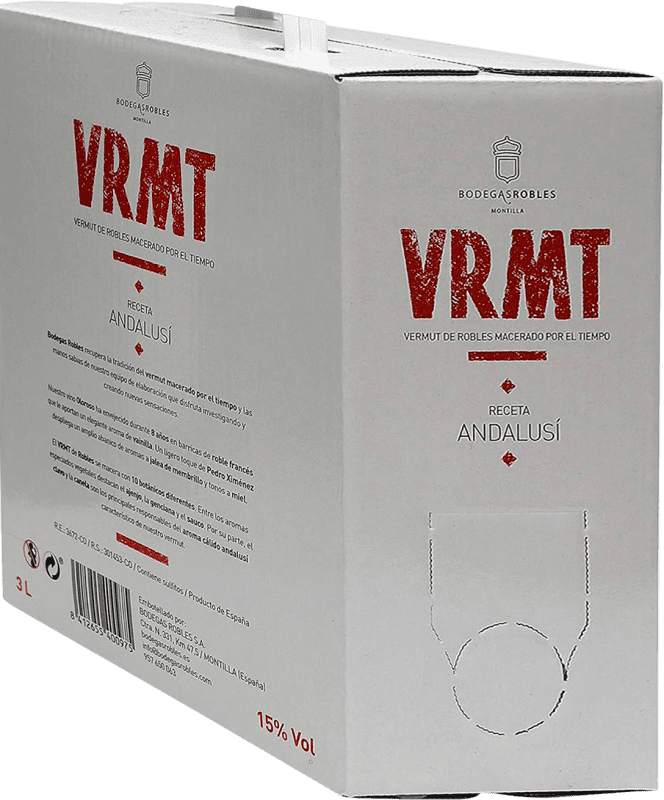 51,95 € | Vermute Robles Macerado Ecológico Carvalho Andaluzia Espanha Pedro Ximénez Biológico Bag in Box 3 L
