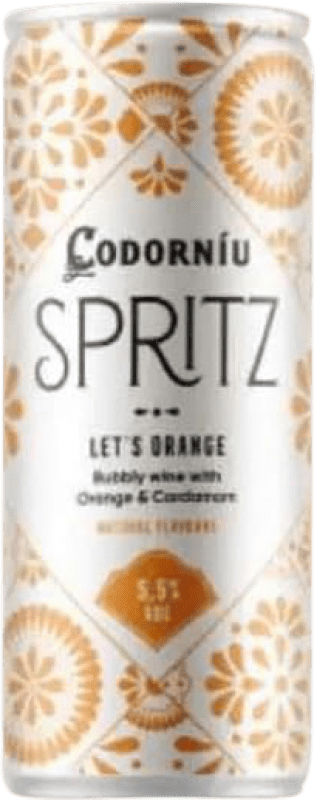 65,95 € Envio grátis | Caixa de 12 unidades Vinho Laranja Codorníu Spritz Let's Orange Garrafa Pequena 25 cl