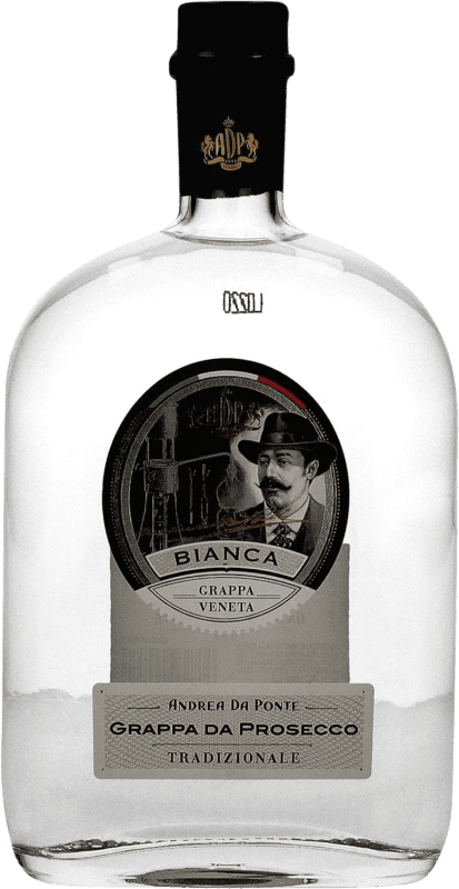 Envio grátis | Aguardente Grappa Andrea da Ponte Bianca Itália Prosecco 70 cl