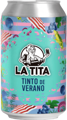 Kostenloser Versand | 24 Einheiten Box Getränke und Mixer La Tita Rivera Tinto de Verano Spanien Alu-Dose 33 cl