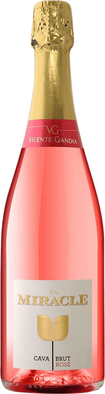 Envío gratis | Espumoso rosado Vicente Gandía El Miracle Rosado Brut D.O. Cava Comunidad Valenciana España Garnacha 75 cl