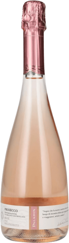 Envío gratis | Espumoso rosado Paladin Rosé Brut D.O.C. Prosecco Veneto Italia Glera 75 cl