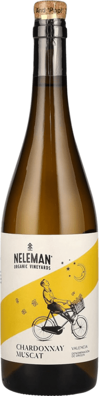 Бесплатная доставка | Белое вино Neleman Chardonnay Muscat Organic Сообщество Валенсии Испания Muscat, Chardonnay 75 cl