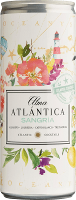 29,95 € | 12 units box Sangria Wine Lemonade Alma Atlántica Blanca Galicia Spain Tempranillo, Loureiro, Albariño, Caíño White Small Bottle 25 cl