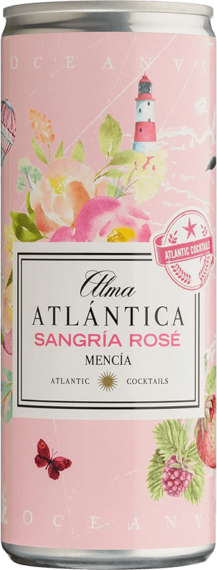 Kostenloser Versand | 12 Einheiten Box Sangriawein Alma Atlántica Rosé Galizien Spanien Mencía Kleine Flasche 25 cl