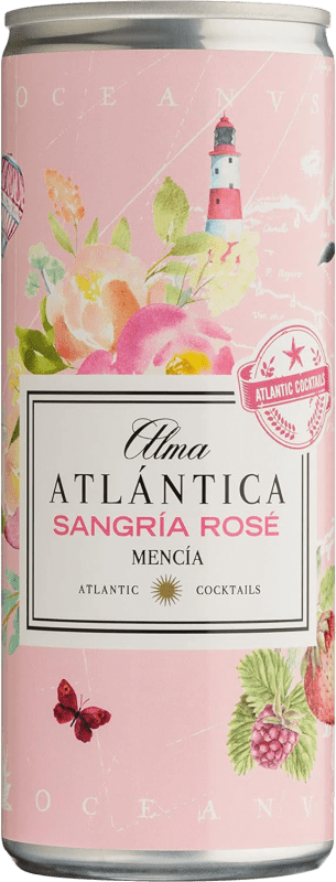 Envío gratis | Caja de 12 unidades Sangría Limonada Alma Atlántica Rosé — Rosado Galicia España Mencía Botellín 25 cl