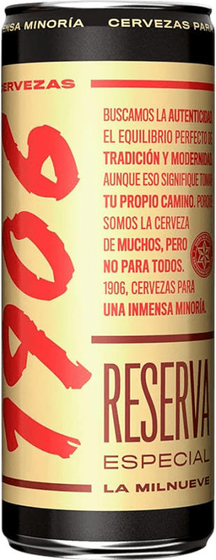 18,95 € Kostenloser Versand | 10 Einheiten Box Bier Estrella Galicia 1906 Especial Reserve Alu-Dose 33 cl