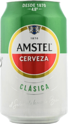 啤酒 盒装24个 Amstel Clásica Lager 铝罐 33 cl