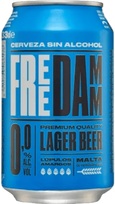 免费送货 | 盒装24个 啤酒 Free Damm 西班牙 罐 33 cl