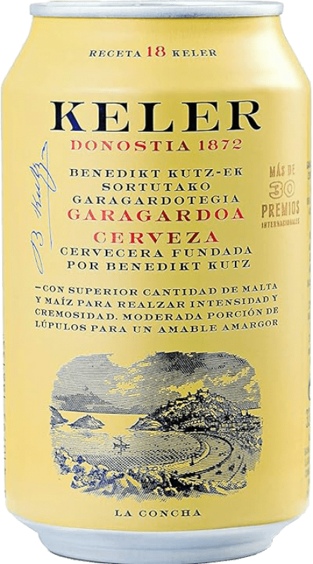 19,95 € Kostenloser Versand | 24 Einheiten Box Bier Keler Dose 33 cl Maíz — Mais, Malta