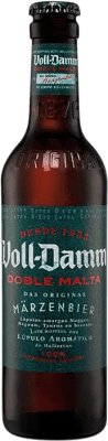 送料無料 | 24個入りボックス ビール Voll Damm Doble Malta Estilo Märzenbier Original ドイツ 3分の1リットルのボトル 33 cl