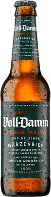 Envio grátis | Caixa de 24 unidades Cerveja Voll Damm Märzenbier Original, Doble Malta — Duplo Malte Alemanha Garrafinha Terço 33 cl