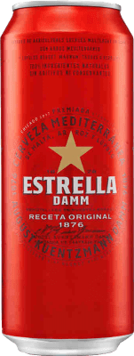 Bier 24 Einheiten Box Estrella Damm Lager Mediterránea Alu-Dose 50 cl