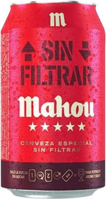 Bier 24 Einheiten Box Mahou Tradicional Artesanal sin Filtrar Alu-Dose 33 cl