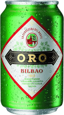 Envoi gratuit | Boîte de 24 unités Bière Cervecera del Norte. Oro Tostada sin Filtrar Espagne Boîte 33 cl