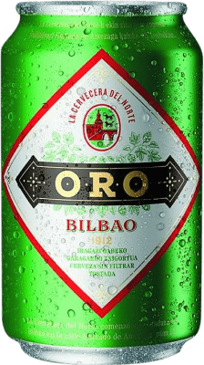 Free Shipping | 24 units box Beer Cervecera del Norte Oro — Gold Edition, Tostada — Amber Toasted, Sin Filtrar — Unfiltered Spain Can 33 cl