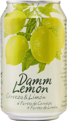 19,95 € | 24 Einheiten Box Bier Estrella Damm Lemon Clara Mediterránea Spanien Alu-Dose 25 cl