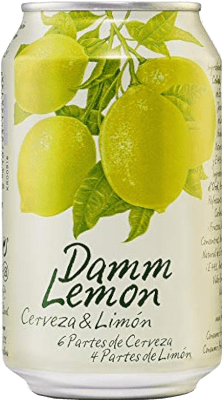 18,95 € Free Shipping | 24 units box Beer Estrella Damm Lemon Clara Mediterránea Can 25 cl