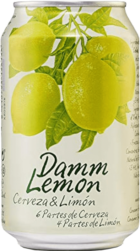 送料無料 | 24個入りボックス ビール Estrella Damm Lemon Clara Mediterránea スペイン アルミ缶 25 cl