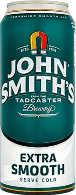 76,95 € Kostenloser Versand | 24 Einheiten Box Bier John Smith's Extra Smooth Alu-Dose 50 cl