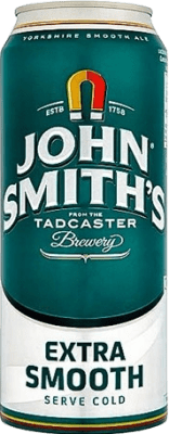 Bier 24 Einheiten Box John Smith's Extra Smooth Mittlere Blechdose 50 cl