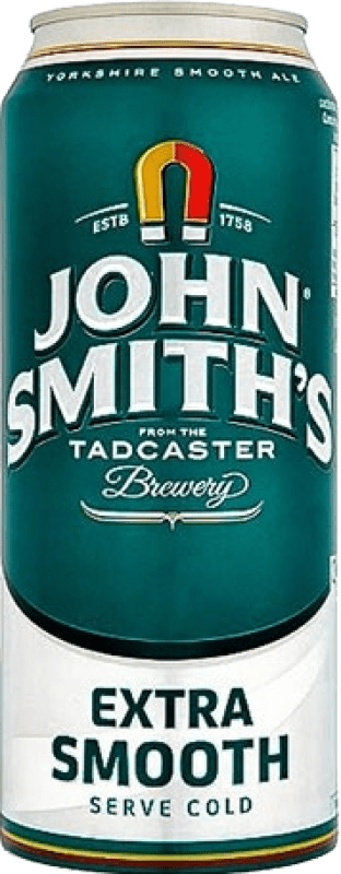 Kostenloser Versand | 24 Einheiten Box Bier John Smith's Extra Smooth Spanien Alu-Dose 50 cl